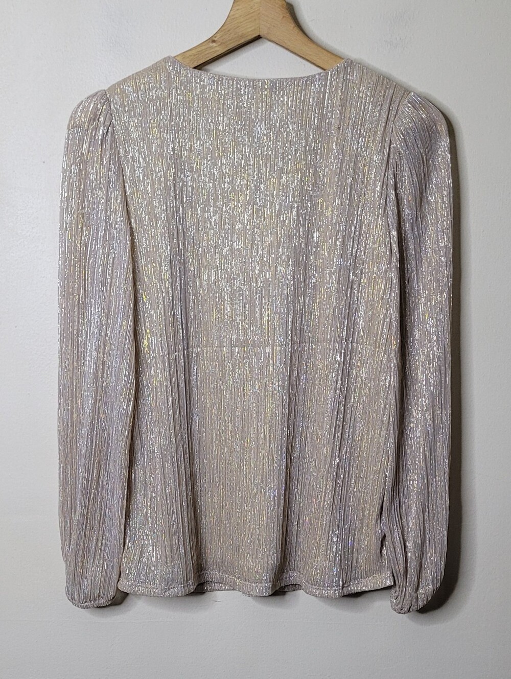 Nine West Gold Metallic Shimmer Blouse • NWT - Picture 7 of 11